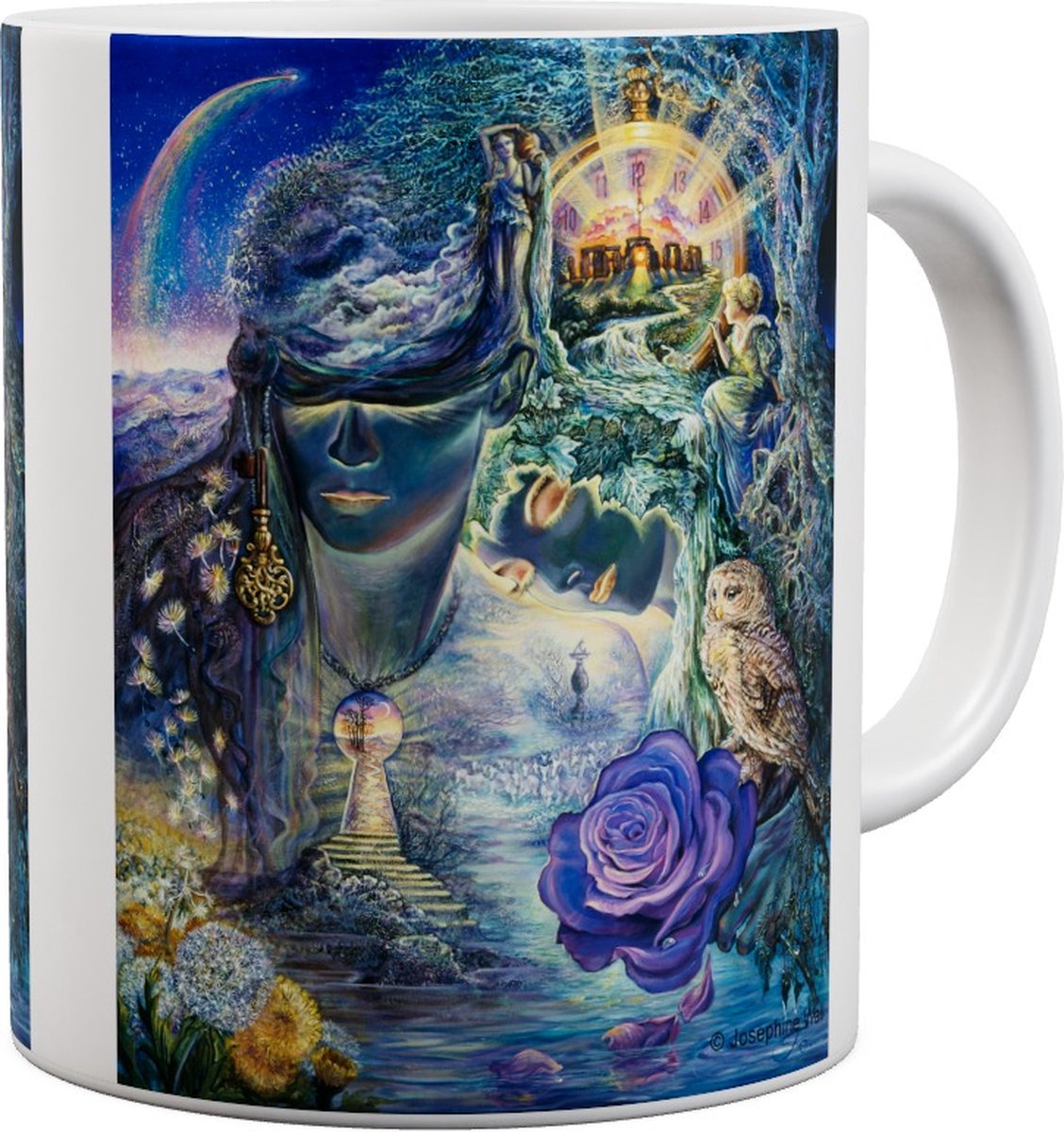 Josephine Wall Fantasy Art - Key To Eternity - Mok 440ml 440