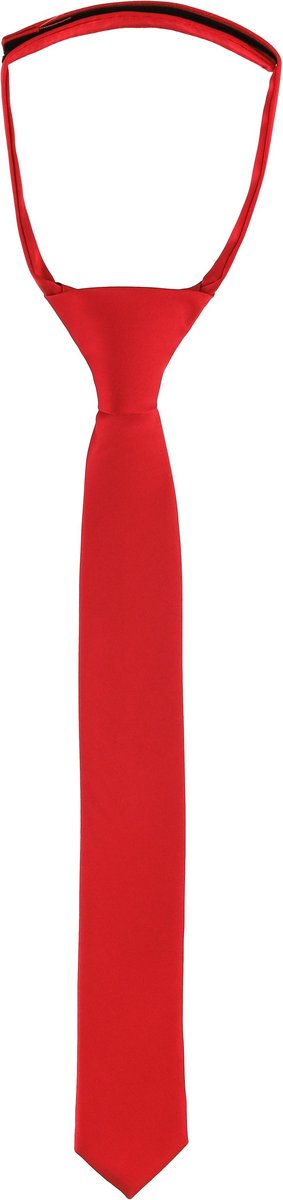 Ladeheid Smal Stropdas - Stropdassen voor Kinderen - Lengte: 31 cm, Breedte: 4 cm - Rood - LA-SR-KJ