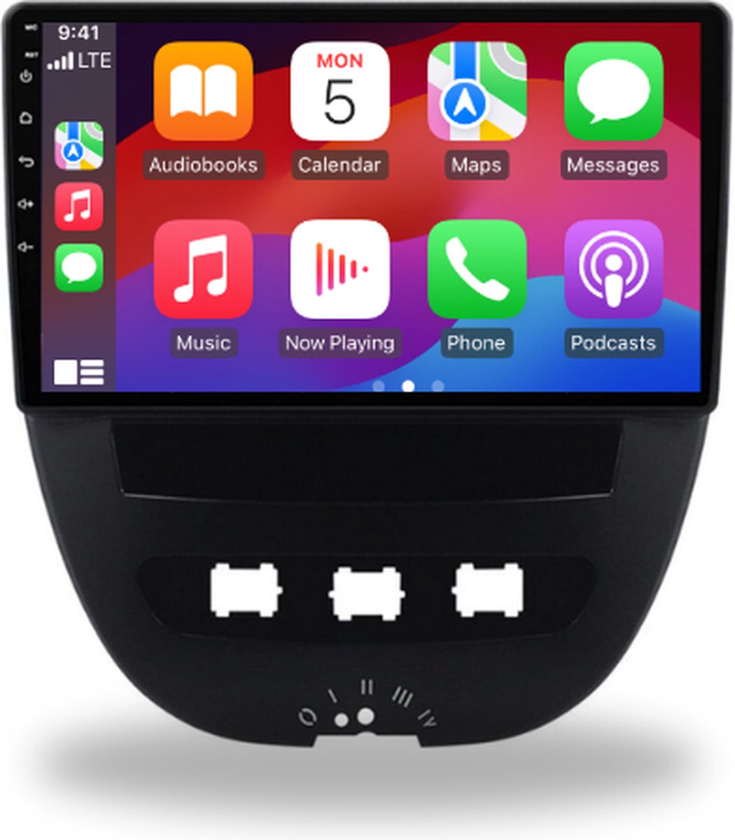 Toyota Aygo / Peugeot 107 / Citroën C1 Navigatiesysteem – 10″ Android Radio – Draadloze Apple CarPlay & Android Auto – 32GB – Bluetooth – WiFi – Plug & Play – 2005–2013