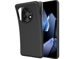 Cazy Hoesje geschikt voor OnePlus 13 Hoesje Siliconen - Flexibele Case - Zwart