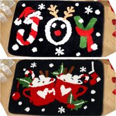 FOSDICK Kerstmat, 40 x 60 cm, vrachtwagen, voetmat, Kerstmis, antislip