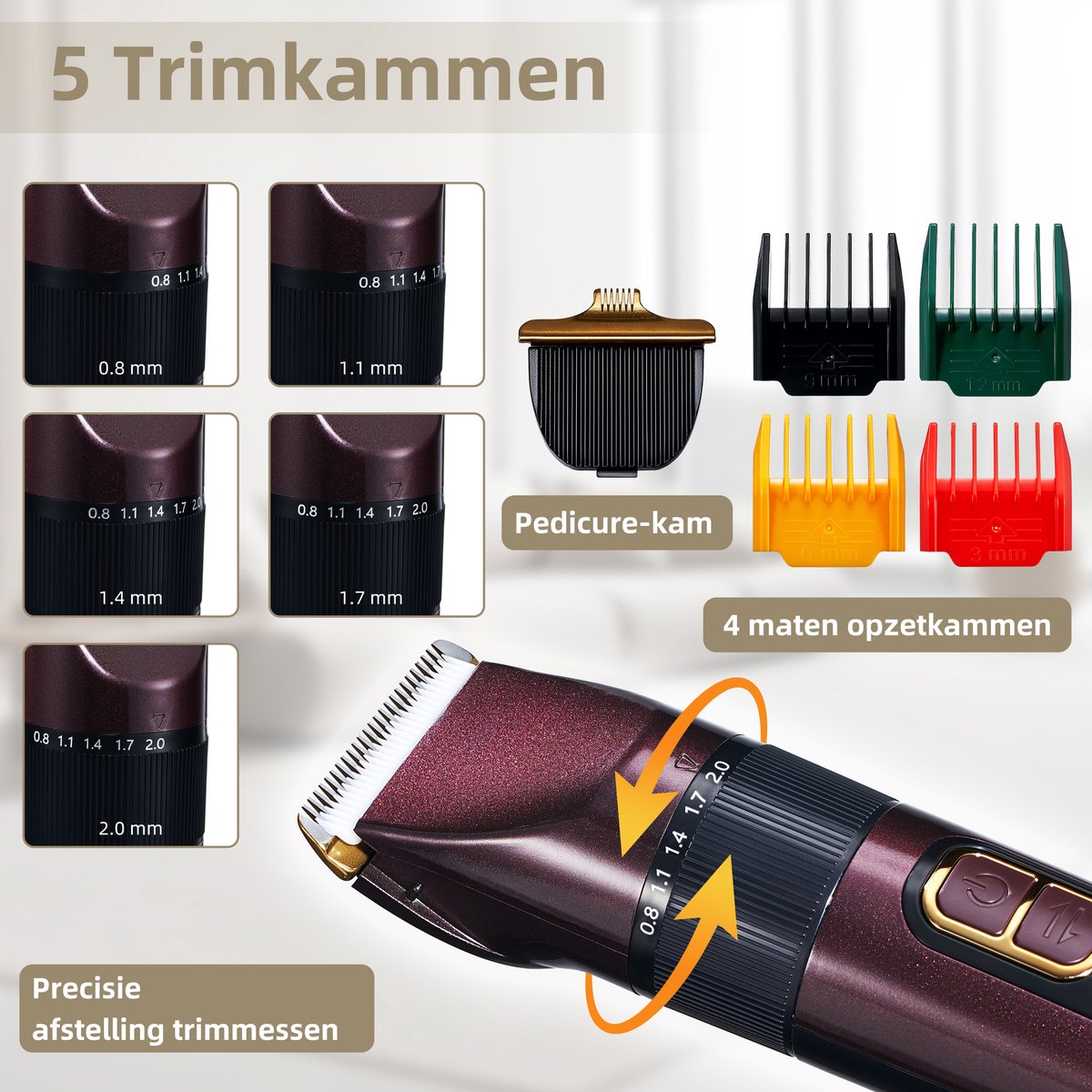 Paw 2 Tail Hondentondeuse - Honden tondeuse - Kattentondeuse - Hondentrimmer - Dikke vacht - Honden trimset - Stil - Pedicurekam - Draadloos thumbnail 3