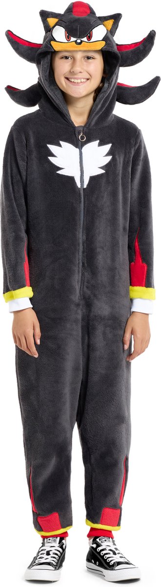 OppoSuits Shadow Kids Onesie - Unisex - Sonic Jumpsuit - Carnaval - Huispak - SEGA - Zwart - Maat 122/128