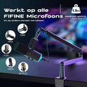Bras de microphone noir avec options de montage pour divers microphones Fifine : K658, K688, K720, K669C, A8 PLUS.