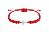Kruis armband - Jezus - Christelijk - bijbel - touw rood