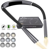 BP® Nekleeslamp - Leeslampje voor Boek - Leeslampje voor in Bed - Neklampje voor Haakwerk - Neklamp - Flexibel voor Perfecte Pasvorm - Zwart - Oplaadbaar - 3 kleuren licht - 9 standen