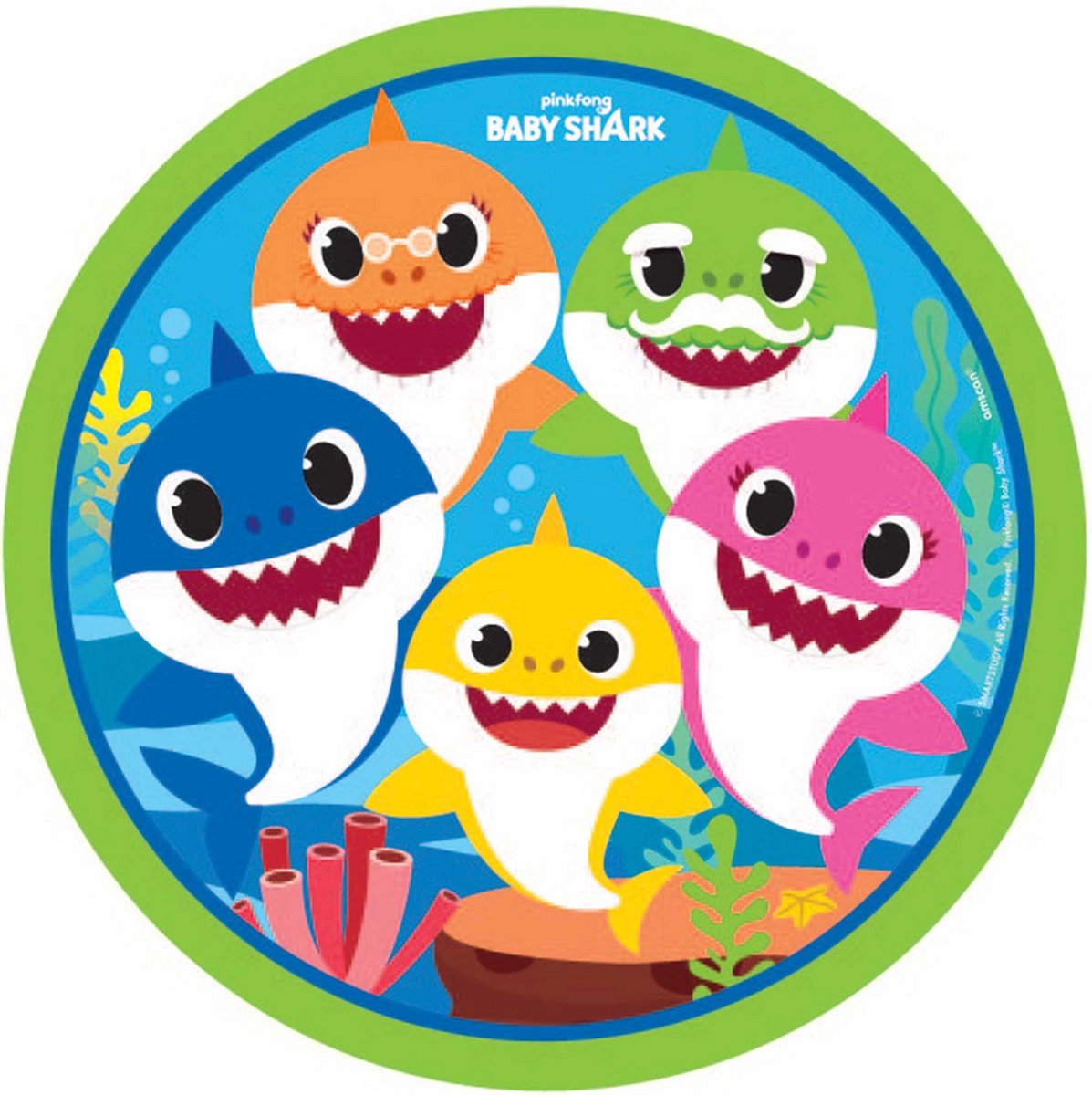Wegwerpserviers - bordjes - baby shark - 8 stuks
