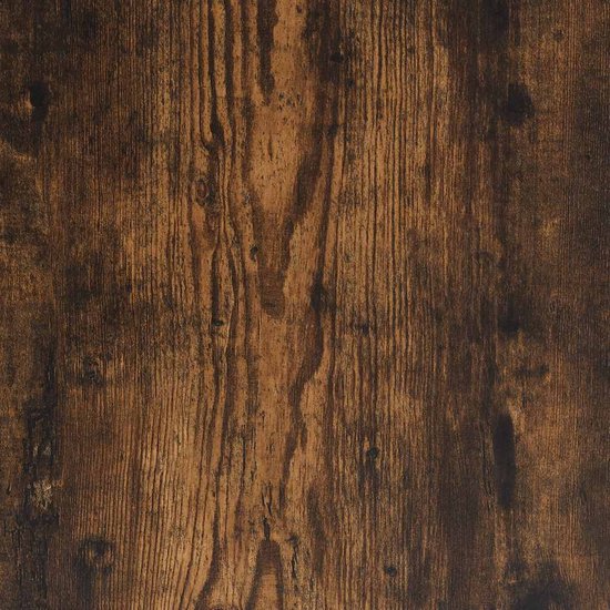 vidaXL - Armoire haute - 68x35x139cm - décorée - bois - et - métal - fumé - couleur chêne