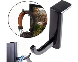 Universele Hoofdtelefoon Hanger I Hoofdtelefoon Houder I Voor Deur of Tafel I Met Dubbelzijdige Plakstrip I Zwart