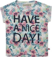 Minymo - meisjes T-shirt - have a nice day - grijs - Maat 128