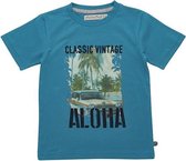 Minymo - jongens T-shirt - car - blauw - Maat 104