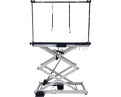 Topmast Trimtafel CENTURION - Elektrisch - 120 x 60 cm - Tot 75 Kilo - Zwart Tafelblad - Trimtafel Inklapbaar - Trimtafels voor Honden