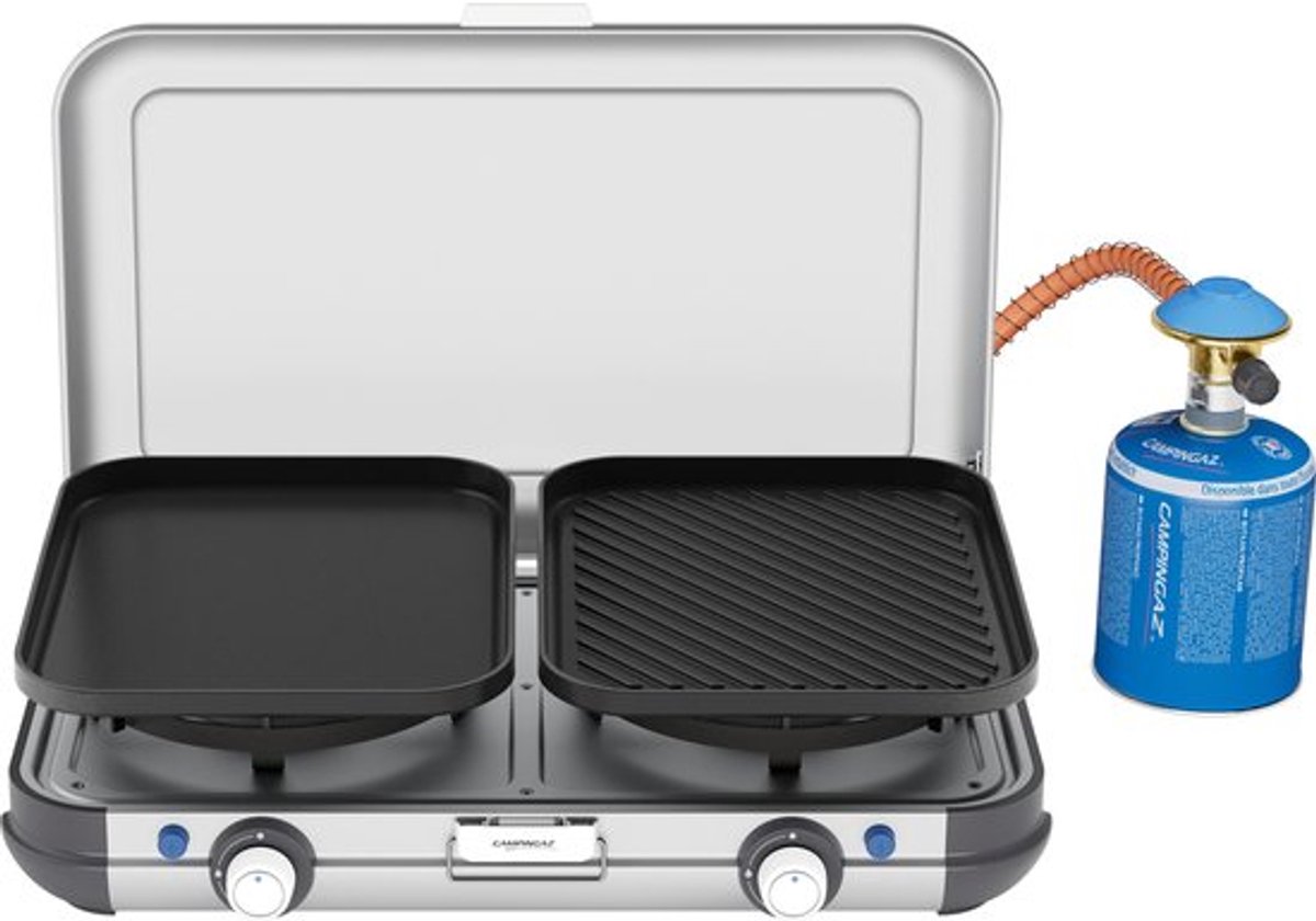 Campingaz Kitchen 2 Grill and Go CV - luxe camping kooktoestel – gas stove - grijs