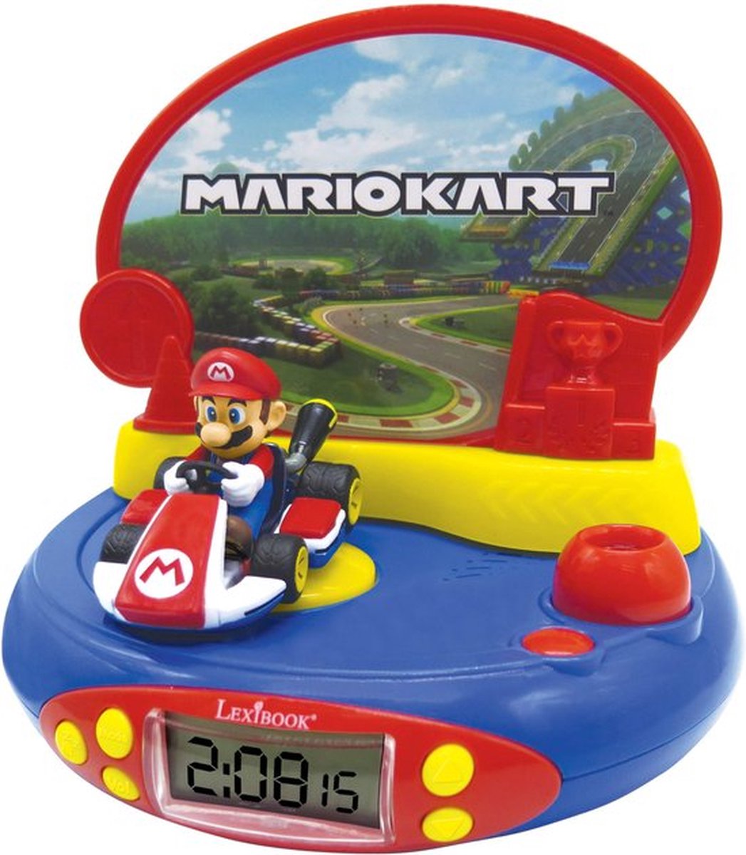 Mariokart klok met figuur en projector