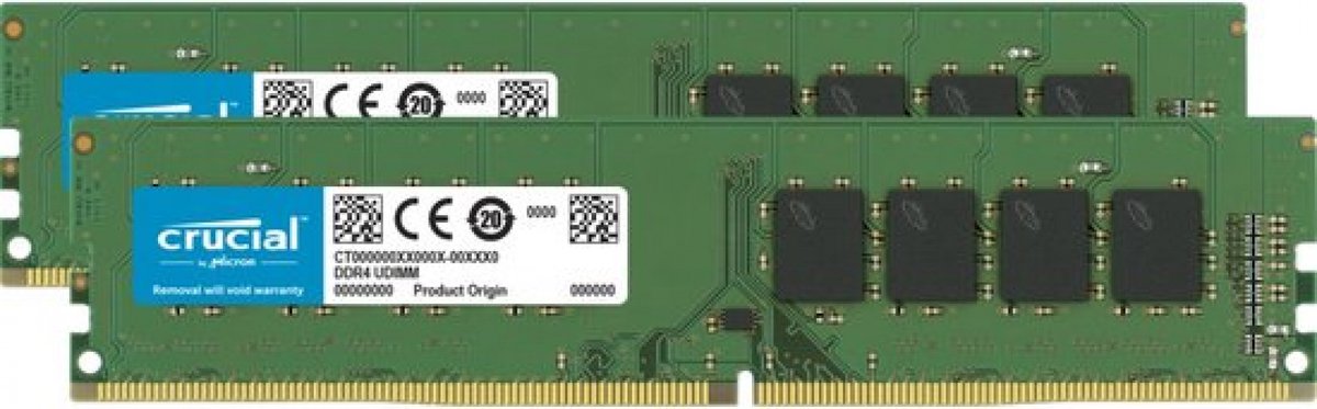 Crucial CT2K16G4DFRA32A - RAM-geheugen - 32 GB - DDR4 - DIMM - 3200MHz - 2 x 16 GB