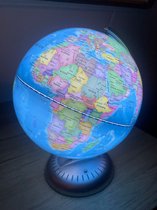 Globe LED Anglais + Informations Pays - Sans Cordon - Globe Educatif - Transparent Pour les enfants - 20CM