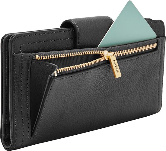 Fossil Portefeuille pour femmes Logan, Pochette à onglet garnie 100% PVC/Polyuréthane couleur guépard 17,1 cm L x 1,9 cm l x 8,9 cm H SL6353989
