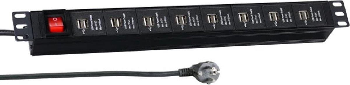 EFB Elektronik EK631USB.1 stekkerdoos 3 meter Zwart