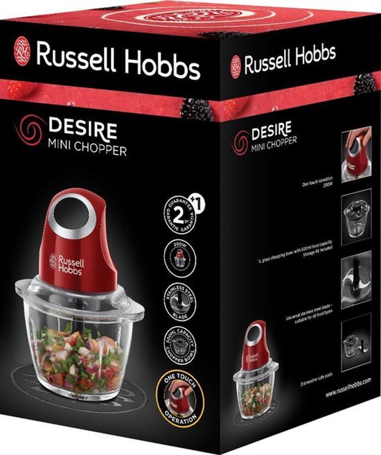 Russell Hobbs 24660-56 Desire Hakmolen - Rood van Russell Hobbs — afbeelding 2