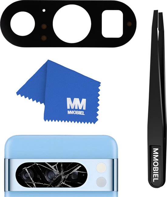 MMOBIEL Caméra arrière à lentille en Glas adaptée à Google Pixel 8 Pro - Incl. Tape adhésif double face, Brucelles et chiffon