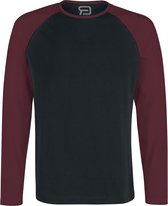 R.E.D. Rock-Engineered Design Zwart-rood shirt met lange mouwen - Heren - XXL