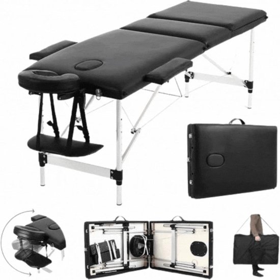 Opvouwbare Beauty Bed & Massagetafels | Schoonheidssalon tafel Draagbaar | Club Tafel vor werk in Beauty Saloon - tectake - 2-zones massagetafel - 4cm matras
