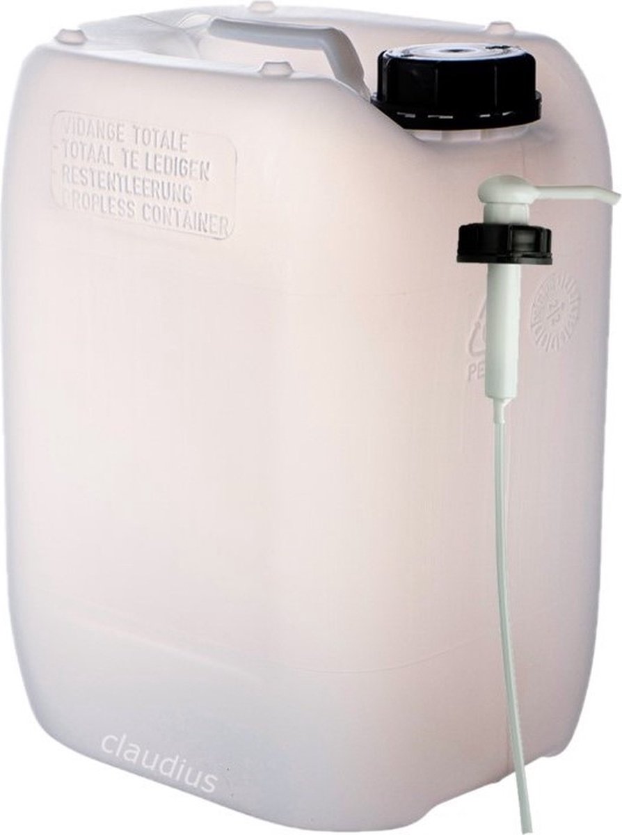 Jerrycan 10 liter | met pomp | geschikt voor water | UN gekeurd | benzine | handig stapelbaar | food grade | inclusief dop | totaal te legen | noodpakket