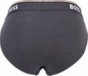 Donkergrijze BOSS slip, achterkant met 'BOSS' op de band.