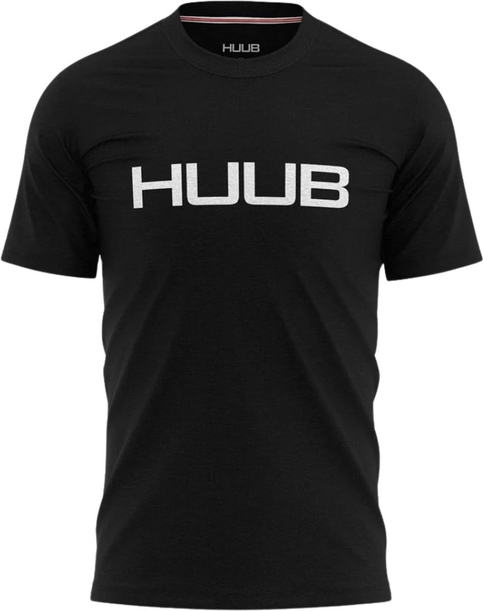 Huub Heren Statement Logo T-Shirt - Black