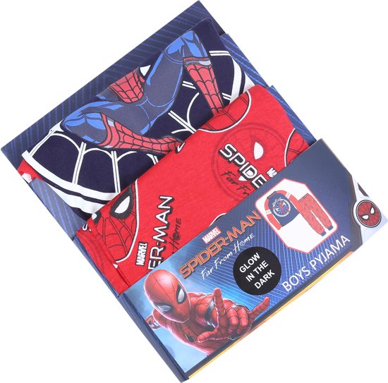 Lange Mouwen Pyjama Marvel Spiderman Pyjama Set Kinderen – Lange Mouwen, 100% Katoen, Officiële Merchandise Jongens Nachtkleding