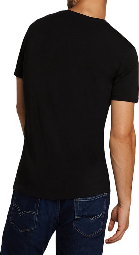 Bamboo Basics T-shirt en bambou extra long pour homme à col rond Ruben - Lot de 2 - Noir - L