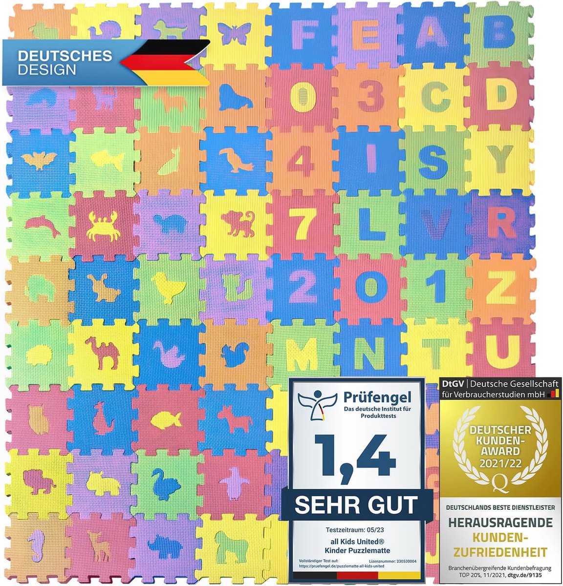 Kinderen Puzzelmat XXL - Spelen en Leren met Cijfers en Letters | Veilig Speeltapijt