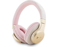 Guess 4G Script Logo Bluetooth Stereo Over-Ear Koptelefoon - Roze