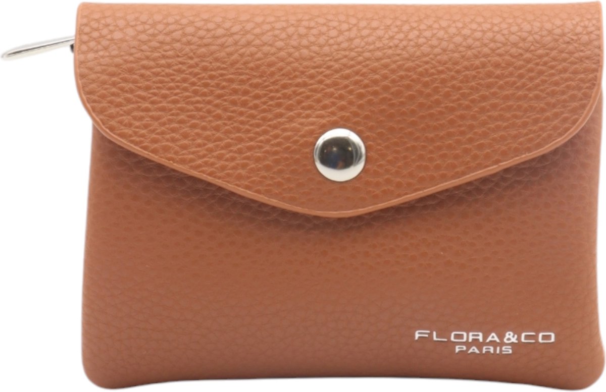 Flora & Co - Dames Portemonnee - Portefeuille - Beurs - Wallet - met rits - camel