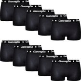 Dames Onderbroek Katoen - 10-Pack - Boxershorts - Zwart - Effen - Maat XXL - Korte Pijp