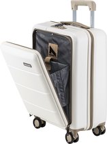 Nohrd Handbagage Koffer 35 L - Spinner Wielen - Trolley Lichtgewicht - Dubbel TSA Slot - Reiskoffer - Handig Voorvak - Ivoor