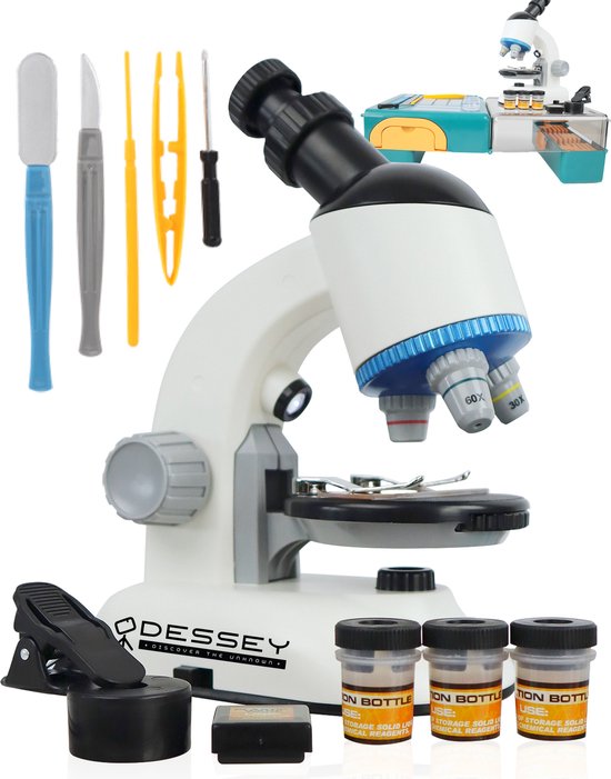 ODESSEY Microscoop - met Toolkit - 1200X Vergroting - Kinderen - Junior - Microscope - Julius