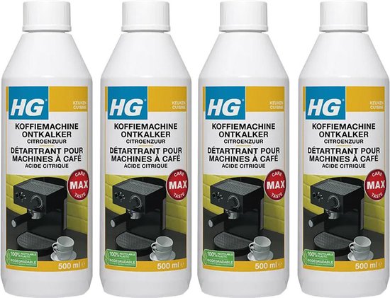 HG détartrant machine à café acide citrique - 4 pièces + éponge KD offerte