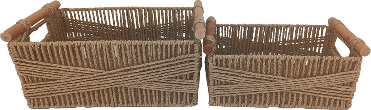 Manden set Rope naturel 37cm - set van 2