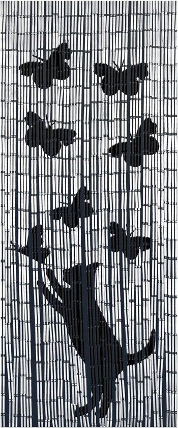 Wicotex Kattenstaartgordijn 56x180 zwart zwart Kunst