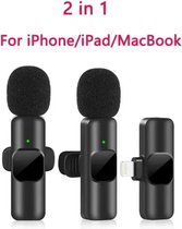 Bol.com Nieuwe Draadloze Lavalier Microfoon Draagbare Audio Video Opname Mini Mic Voor Iphone Live Broadcast Gaming Telefoon Mic... aanbieding