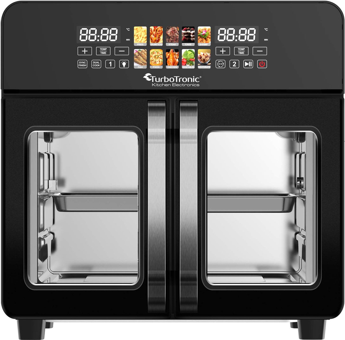 Afbeelding 2 van TurboTronic AFO240 Digitale Airfryer en Oven - 23 Liter - Zwart