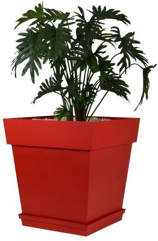 Cache-pot EDA Rouge Toscan Carré Ø 50 cm