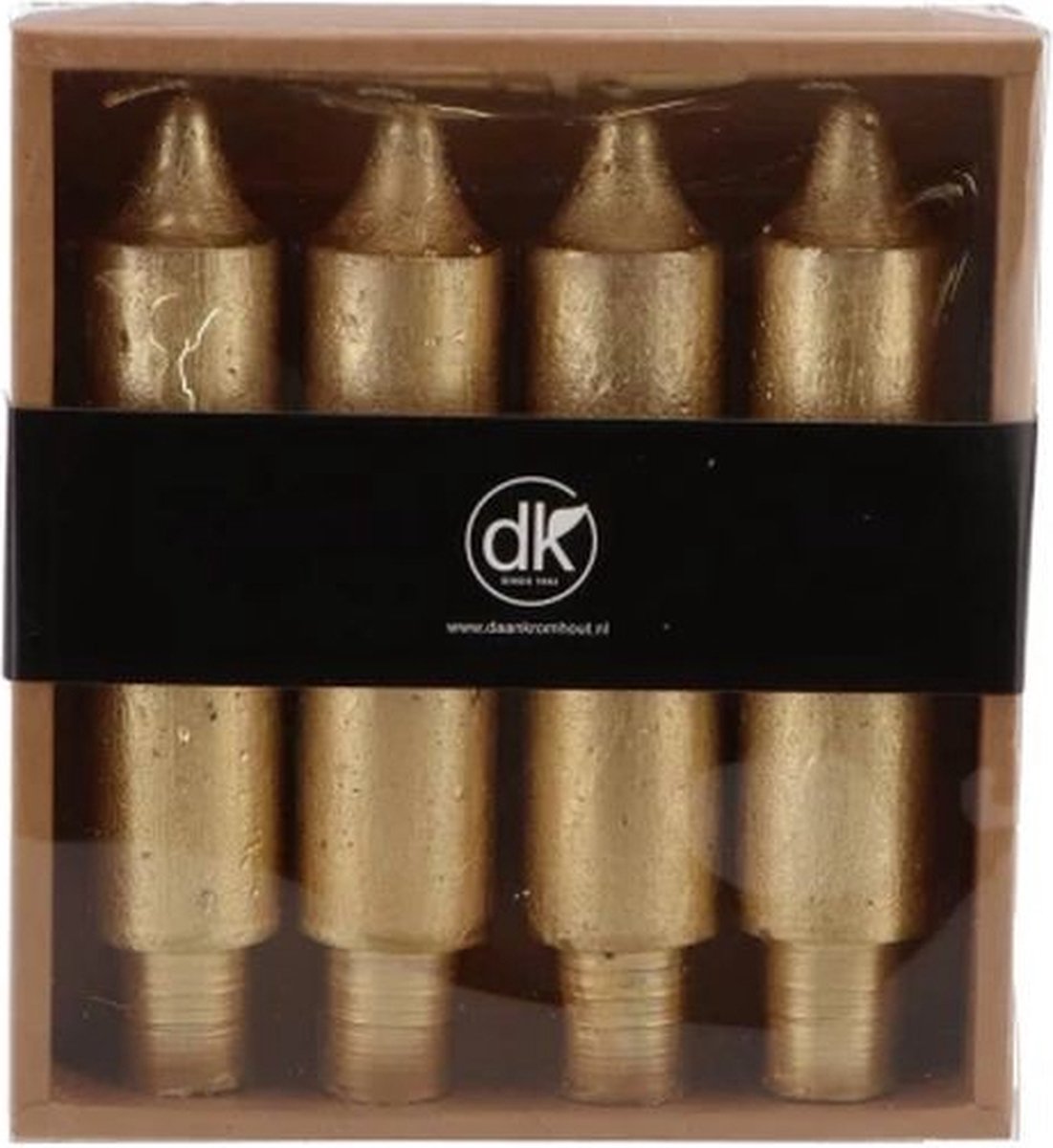 Daan kromhout Kaarsen 3x15 cm Goud Daan Kromhout