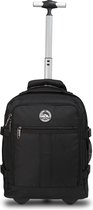 Bol.com CabinMax Metz Hybrid Reistas – Handbagage 24L Wizzair – Rugzaktrolley – Rugzak Transavia - 40x30x20 cm – Compact Backpac... aanbieding