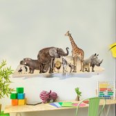 Muursticker Afrikaanse dieren | Safari Decoratie | Kinderkamer jongen acessoires |