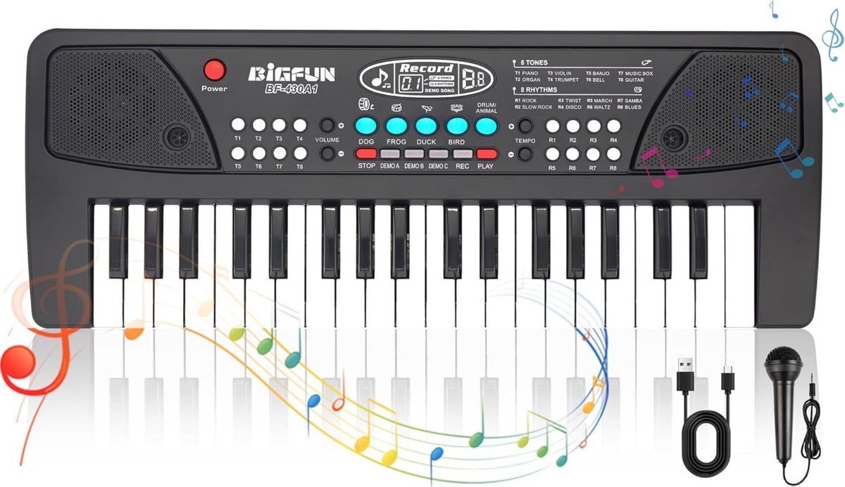 MKSS® Kinder Piano - Kinderspeelgoed - Baby Keyboard - Zwart