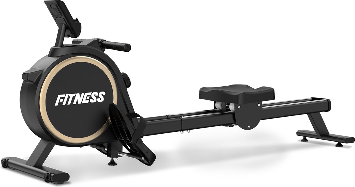 Opvouwbaar Roeimachine met Bluetooth 160 KG Zwart/Goud
