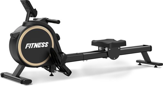 Afbeelding van Opvouwbaar Roeimachine met Bluetooth 160 KG Zwart/Goud Getest - Onze Review
