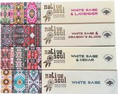 Native Soul - Wierook - White Sage - Cedar - Lavendel - Dragonsblood - Set van 4 stuks